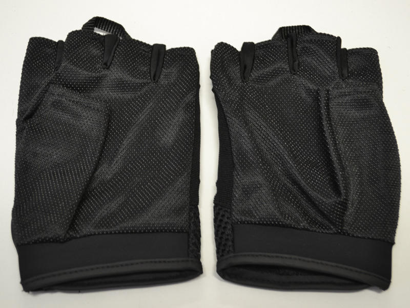 O&T Protective Gloves Natur Fingerless, Black
