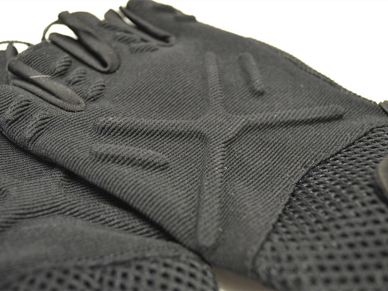 O&T Protective Gloves Natur Fingerless, Black