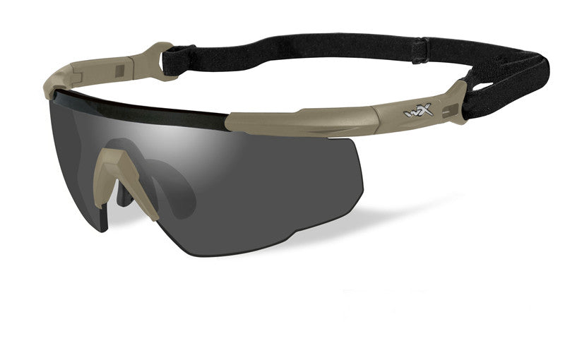 Wiley X Saber Advance Protective Glasses with Interchangeable Lenses, Brown