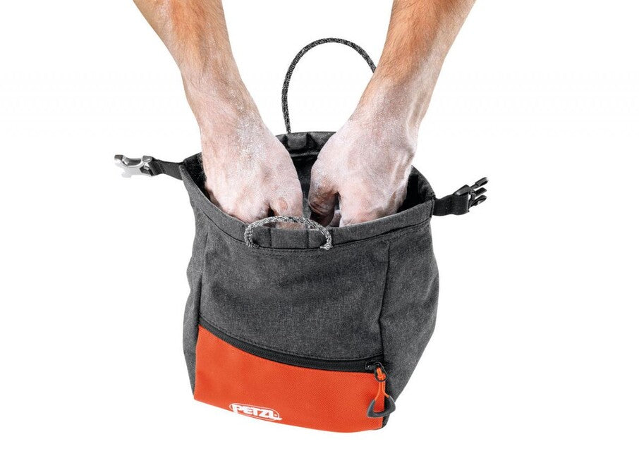 Petzl SAKAB Climbing Chalk Bag, Grey