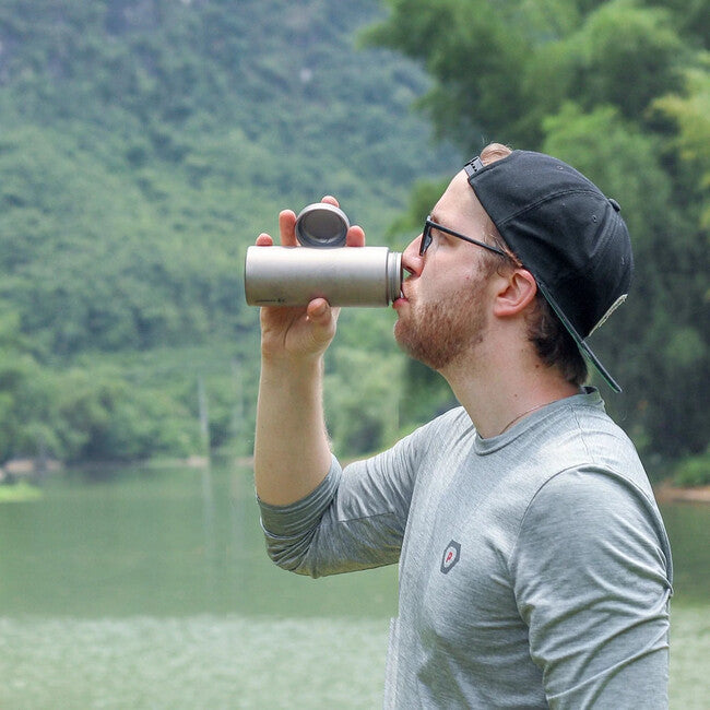 Silverant Titanium Bottle 400ml with Flat Cap