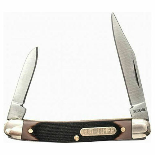 Schrade Old Timer Minuteman 2 3/4" Pocket Knife 5.1 cm, Staglon - Black