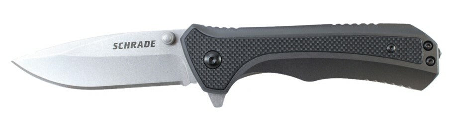 Schrade Knife 8.1 cm, Black, G10 Aluminum