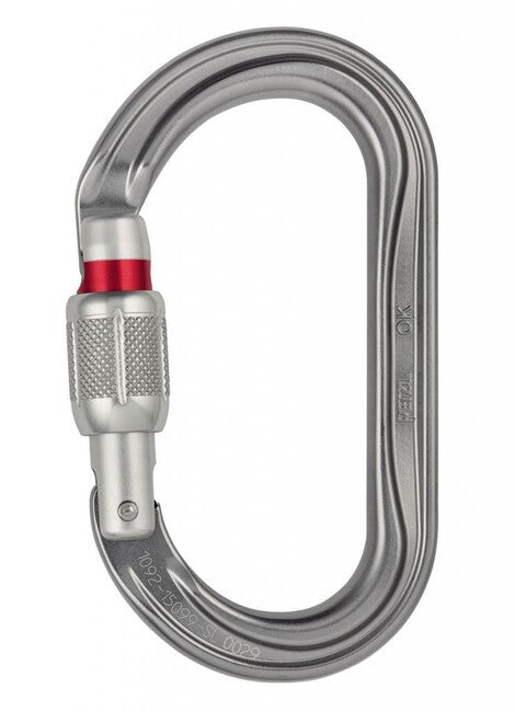 Petzl karabína OK Screw Lock ovál so skrutkovacou poistkou