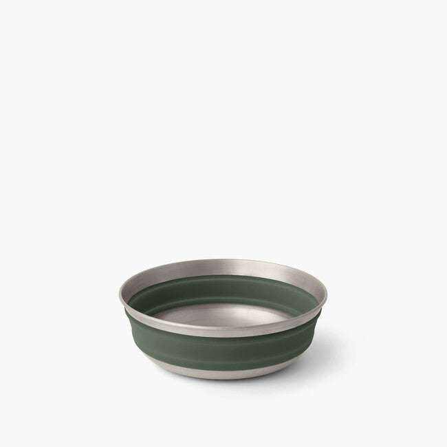 SEA to Summit Detour Collapsible Stainless Steel Bowl, Green, M