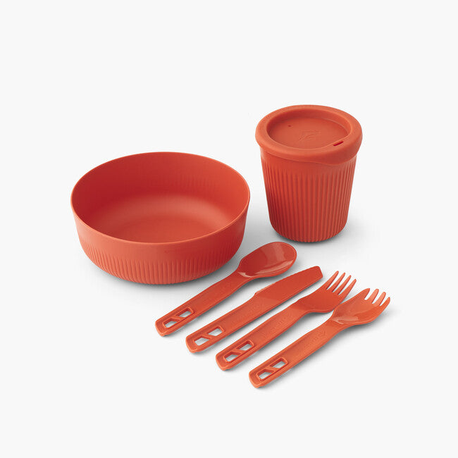 Sea to Summit Passage Dinnerware Set, Orange, 6-Piece, 1-Pack