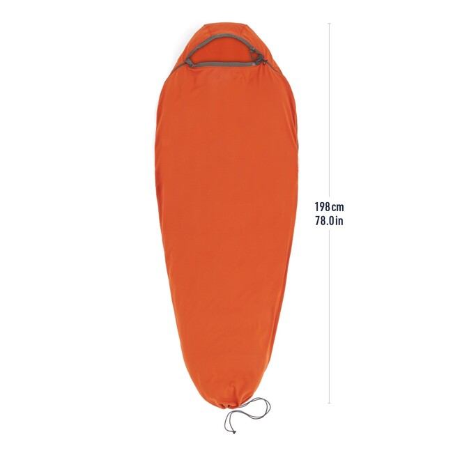 Sea to Summit Reactor Fleece Sleeping Bag Liner, Comfort, Orange