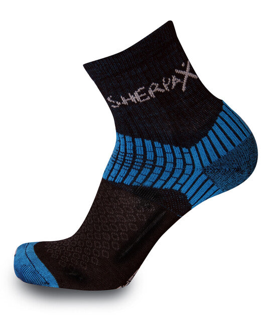 SherpaX ApasoX Misti Thin Socks, Black-Navy Blue