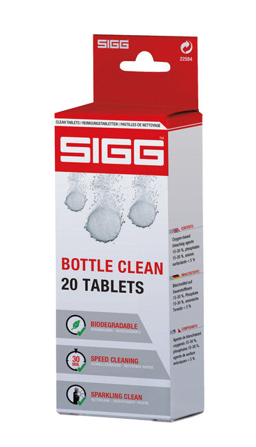 SIGG Bottle Clean Fizzy Water Cleaning Tablets (Pack of 20)