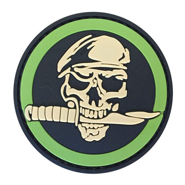 WARAGOD Skull & Knife PVC Patch