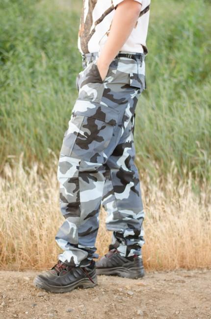O&T Men's BDU Pants, Skyblue Pattern
