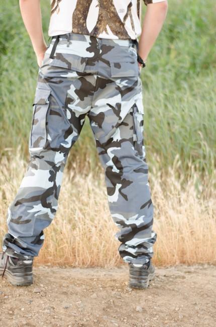 O&T Men's BDU Pants, Skyblue Pattern