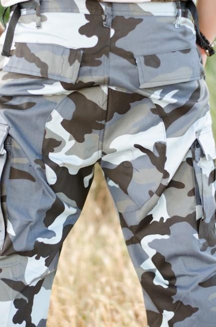 O&T Men's BDU Pants, Skyblue Pattern