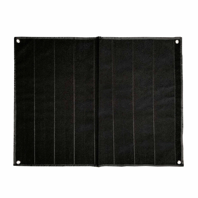 WARAGOD Small Velcro Panel Blanket with 4 Eyelets, Black