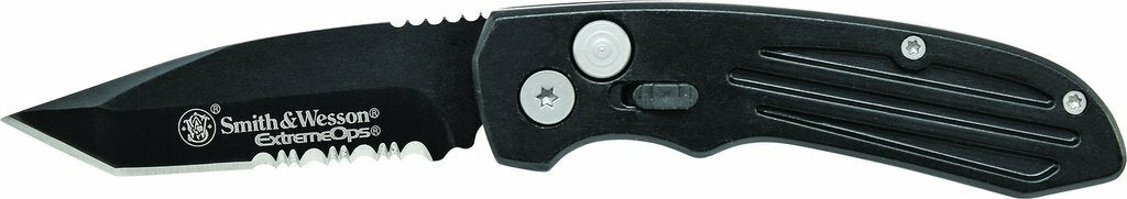 S&W Extreme Ops Automatic Tactical Knife 6.4cm, Black, Aluminum