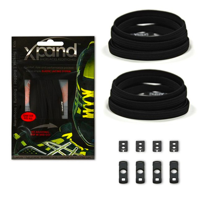 Xpand Elastic Shoe Laces, Black