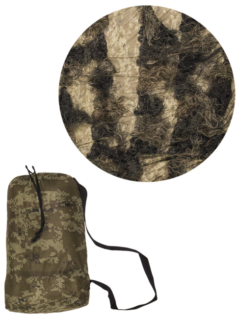 Mil-Tec Ghillie Camouflage Net, Woodland 1.4x1 m