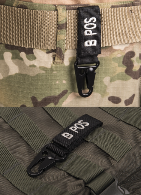 WARAGOD Blood Type B+ Positive Carabiner, Black