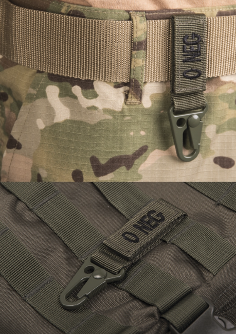WARAGOD Blood Type 0- Negative Carabiner, Olive