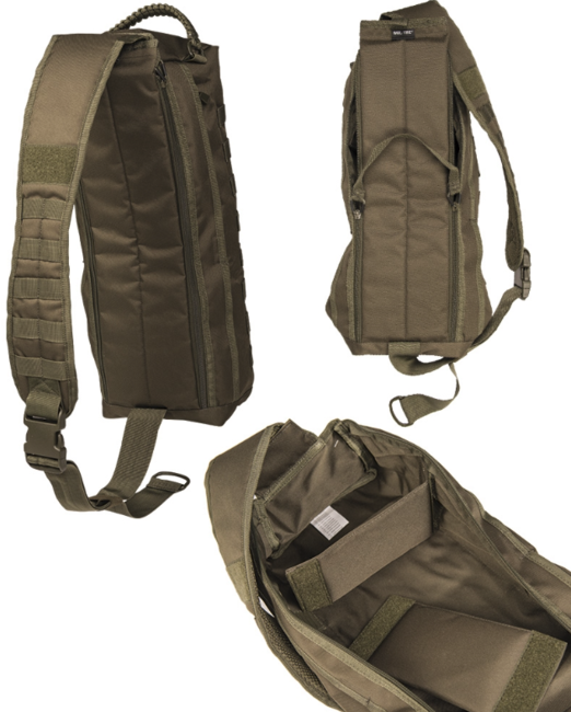 Mil-Tec Tanker Backpack Single Strap, Black 15L