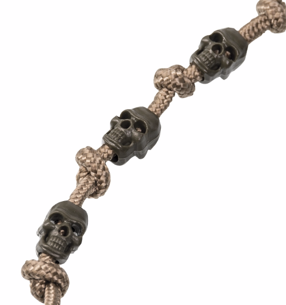 Mil-Tec Skull Cord Ends 10pcs, Olive