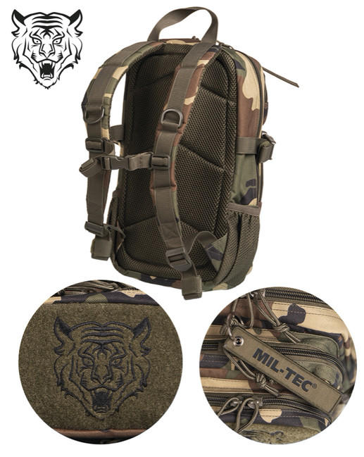 Mil-Tec US Assault Kids Backpack, Woodland, 14L