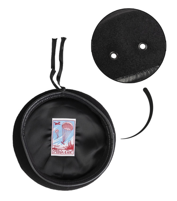 Mil-Tec German Black Beret Plein Ciel Commando