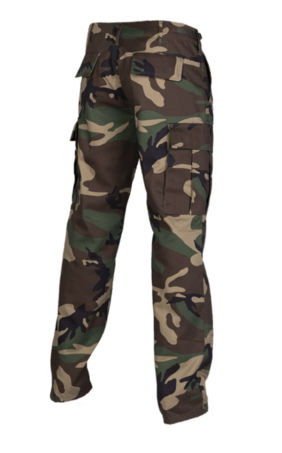 Mil-Tec US Ranger BDU Straight Cut Trousers, Woodland