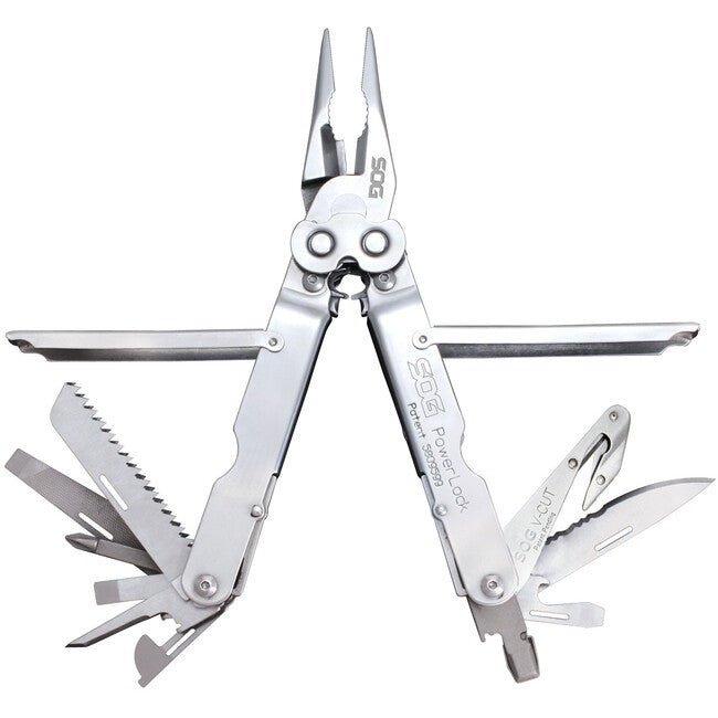 SOG PowerLock Multi-Tool with V-Cutter, Nylon Sheath