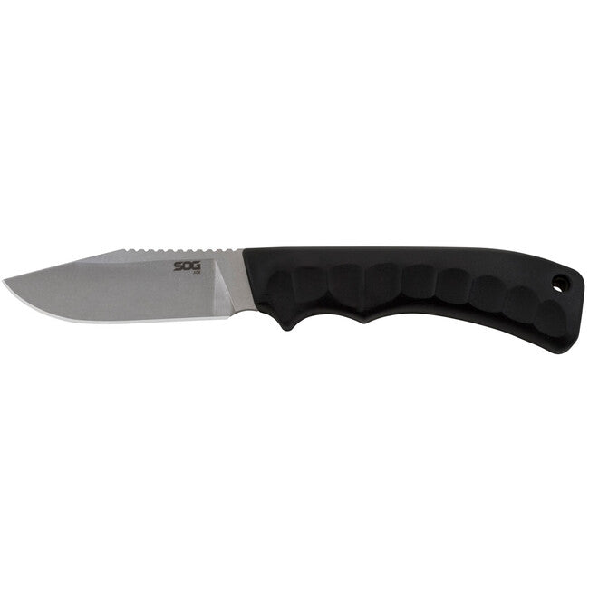 SOG ACE Fixed Blade Knife, Stonewash, Straight, Black Sheath