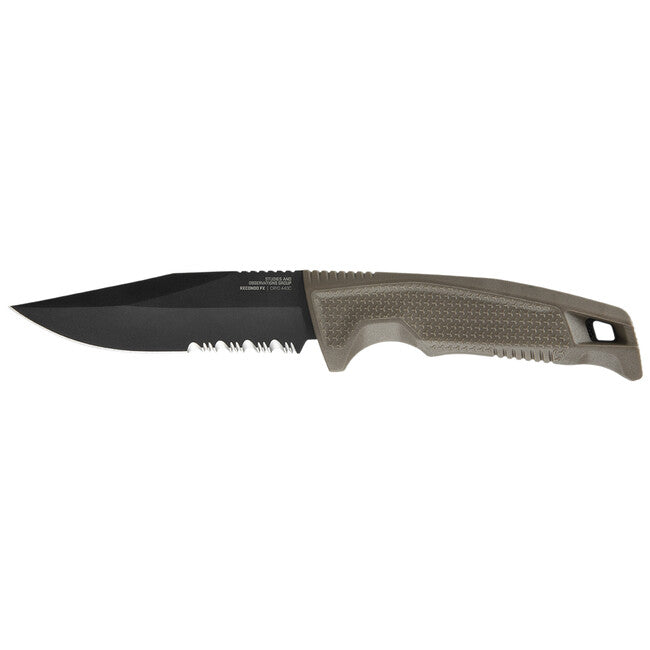 SOG Recondo FX Fixed Blade Knife, FDE, Partially Serrated