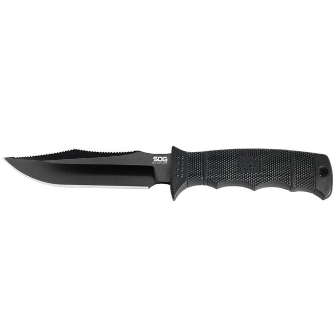 SOG SEAL PUP ELITE Fixed Blade Knife, Black, Straight Edge