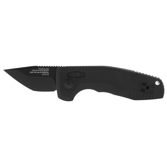 SOG-TAC AU COMPACT Automatic Knife, Black, Tanto