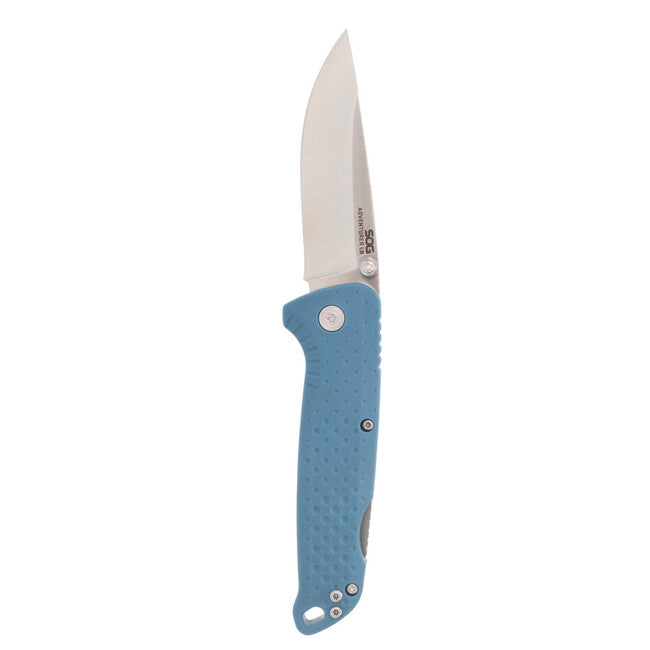 SOG Adventurer LB Folding Knife, Nordic Blue and Satin