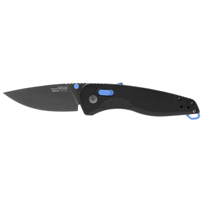 SOG Aegis AT Folding Knife, Black & Cyan