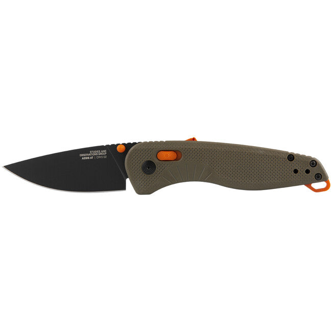 SOG Aegis AT Folding Knife, Tan & Blaze