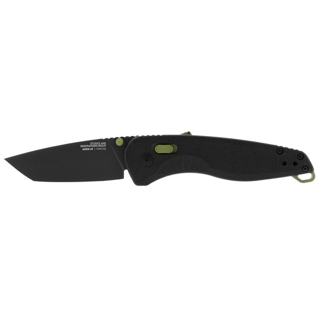 SOG AEGIS AT Folding Knife, Tanto, Black and Moss