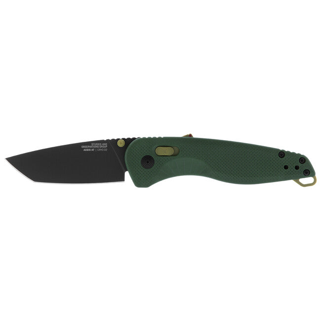 SOG AEGIS AT Folding Knife, Tanto Blade, Forest & Moss