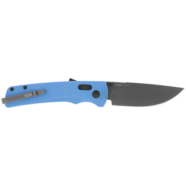 SOG Flash AT Folding Knife, Civic Cyan