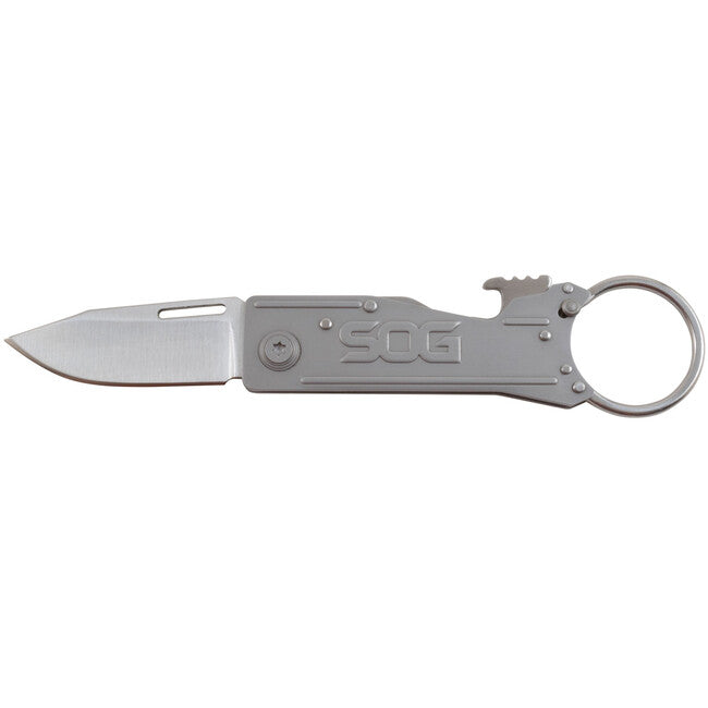 SOG Keytron Folding Knife, Satin, Straight