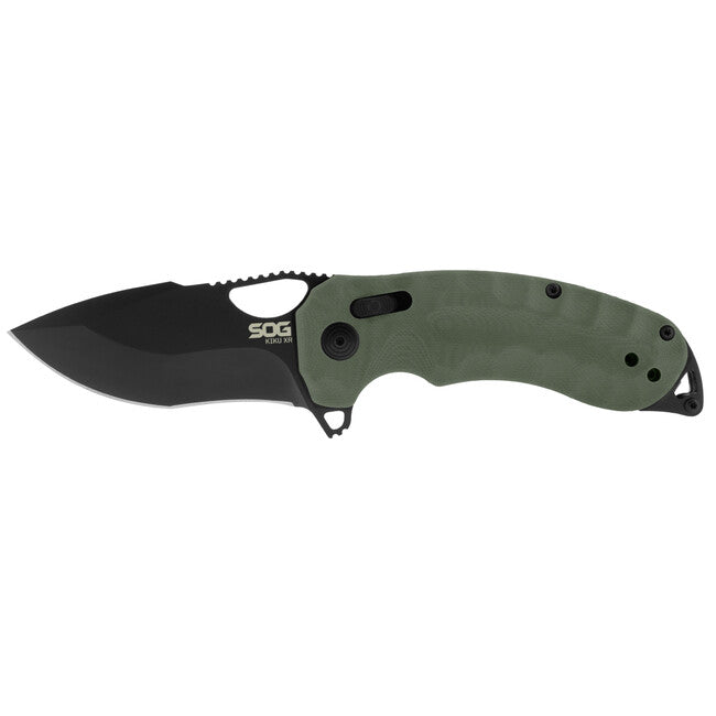 SOG Kiku XR Folding Knife, OD Green G10