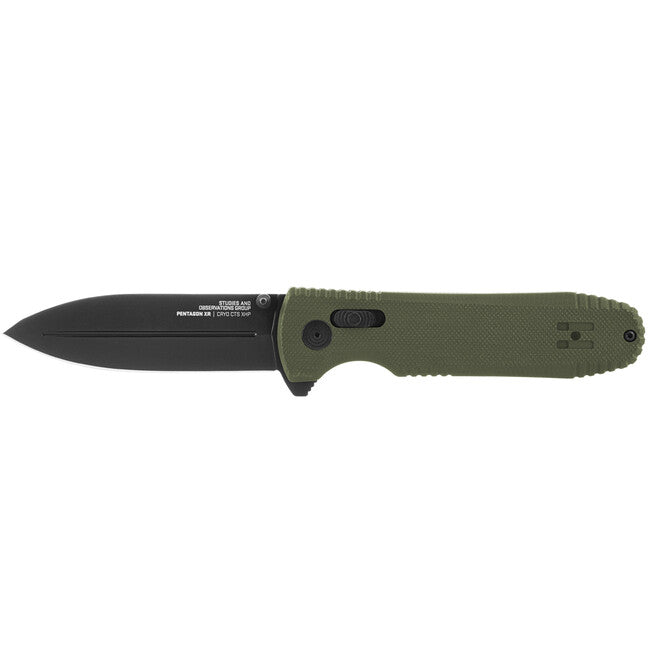 SOG Pentagon XR Folding Knife, Olive Drab