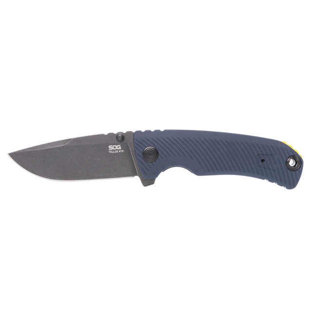 SOG Tellus ATK Folding Knife, Squid Ink and Yellow