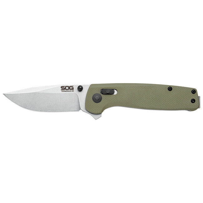SOG Terminus XR G10 Folding Knife, Olive Drab