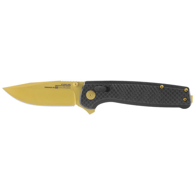 SOG Terminus XR LTE Folding Knife, Carbon & Gold