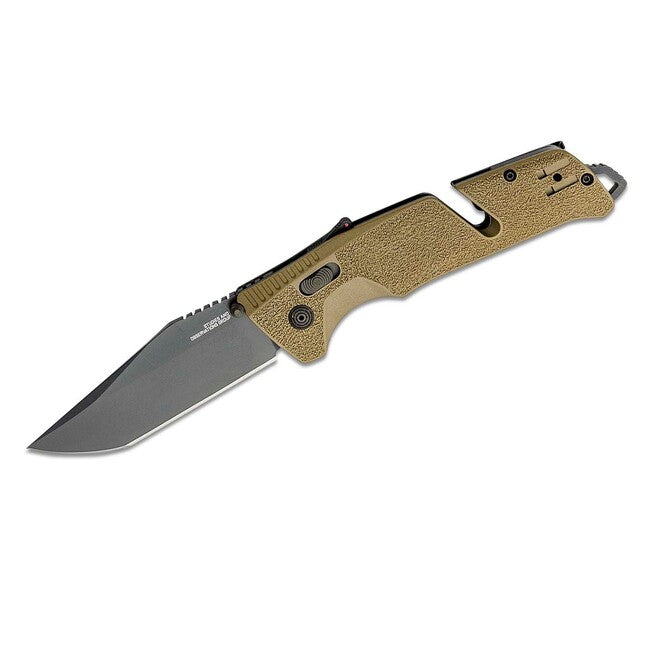 SOG Trident AT Folding Knife, Flat Dark Earth, Tanto