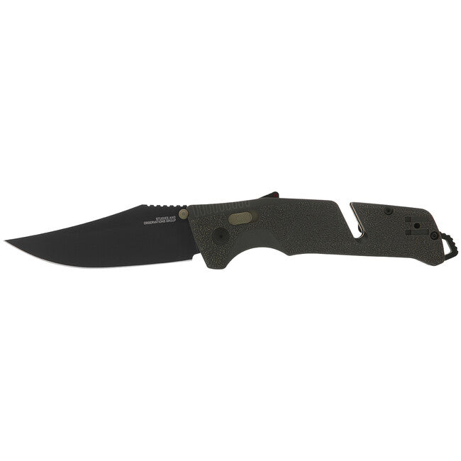SOG Trident AT Folding Knife, Olive Drab