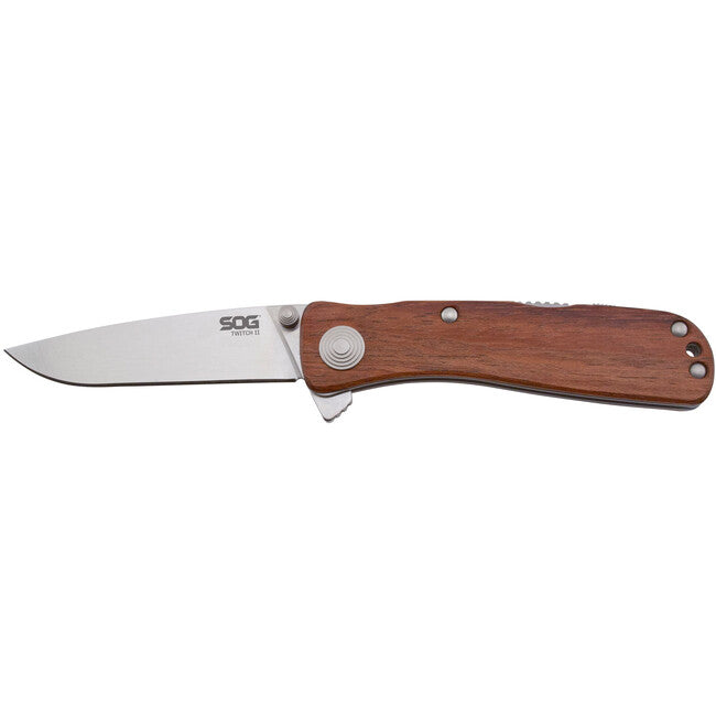 SOG Zatvárací nôž TWITCH II - WOOD HANDLE