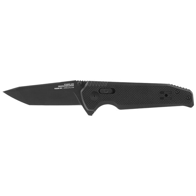 SOG Vision XR Folding Knife, Black, Straight Edge