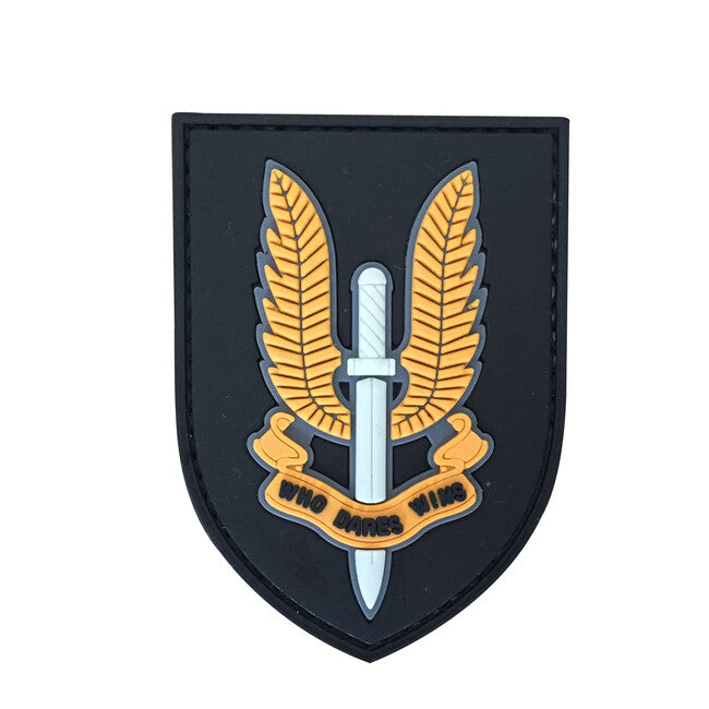 WARAGOD Special Air Service SAS "Who Dares Win" PVC Patch, Yellow
